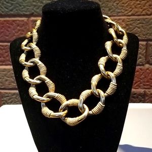 Vintage Anne Klein Heavy Gold Plated Chain Necklac